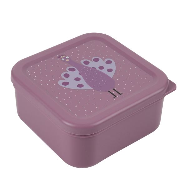 Lot de 3 boîtes à goûter Carrées - Mrs. Peacock