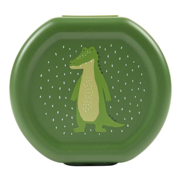 Lot de 2 boîtes à goûter à clip rondes - Mr. Alligator