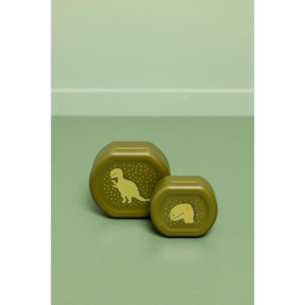 Lot de 2 boîtes à goûter à clip - Mr. Dino