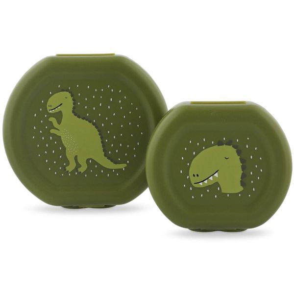 Lot de 2 boîtes à goûter à clip - Mr. Dino