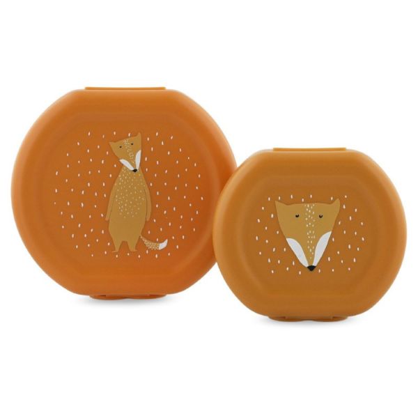 Lot de 2 boîtes à goûter à clip - Mr. Fox