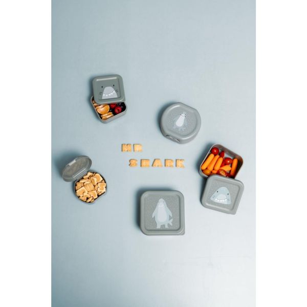 Lot de 2 boîtes à goûter à clip - Mr. Shark