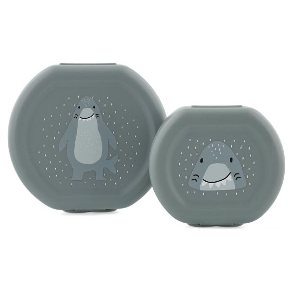 Lot de 2 boîtes à goûter à clip - Mr. Shark