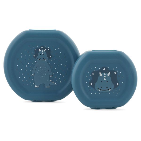 Lot de 2 boîtes à goûter à clip - Mr. Triceratops