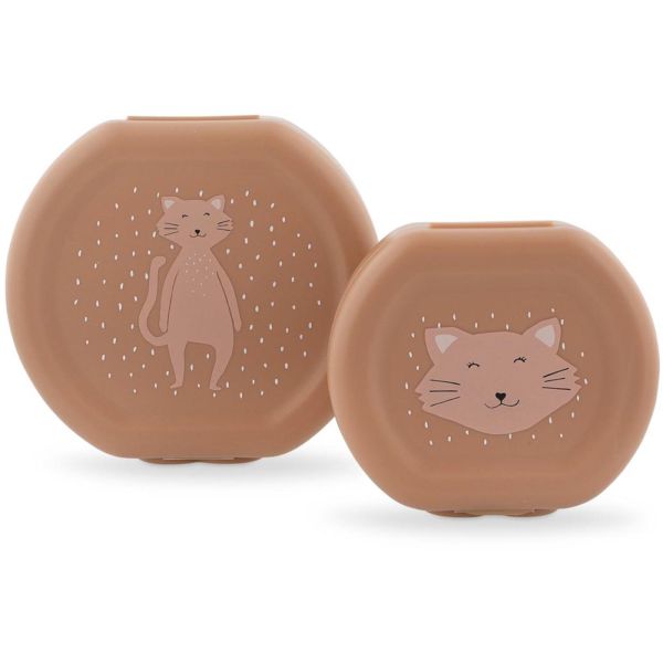 Lot de 2 boîtes à goûter à clip - Mrs. Cat