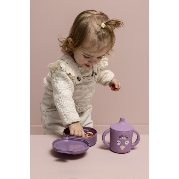 Lot de boîtes à goûter à clip rondes - Mrs. Peacock