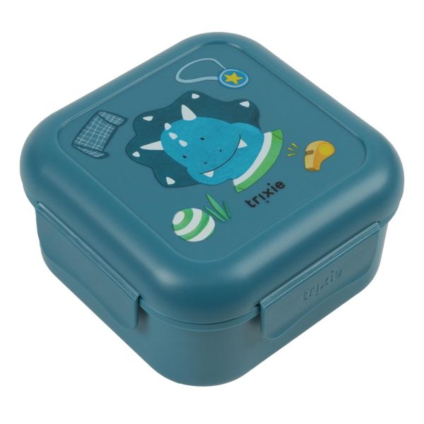 Boîte à goûter avec clips Carrée - Ballplayer Mr. Triceratops