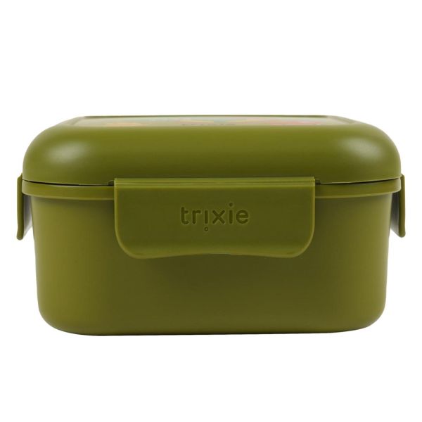 Boîte à goûter avec clips  Carrée- Fireman Mr. Dino