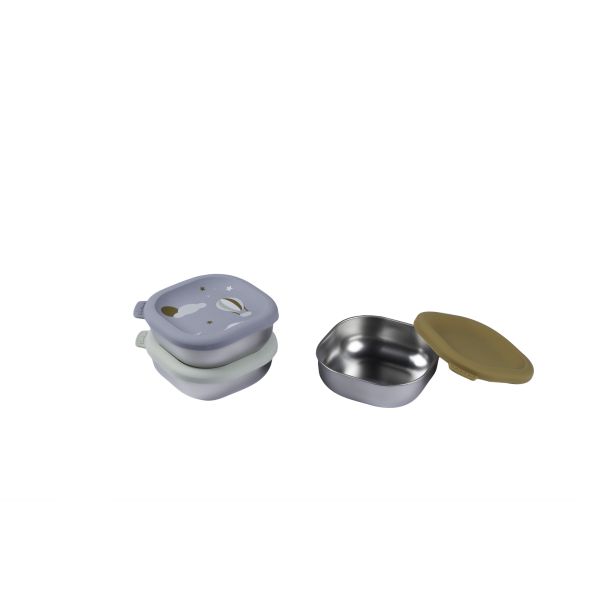 Lot de 3 boîtes repas bébé en inox 250 ml Adventure
