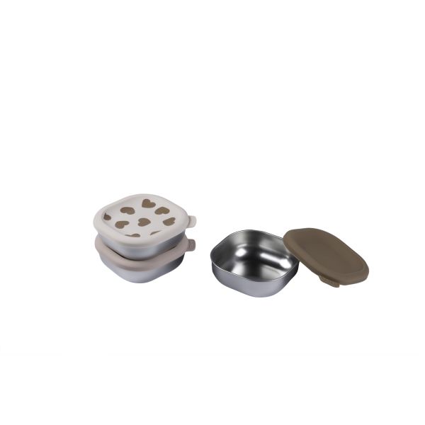 Lot de 3 boîtes repas bébé en inox 250 ml BigLove