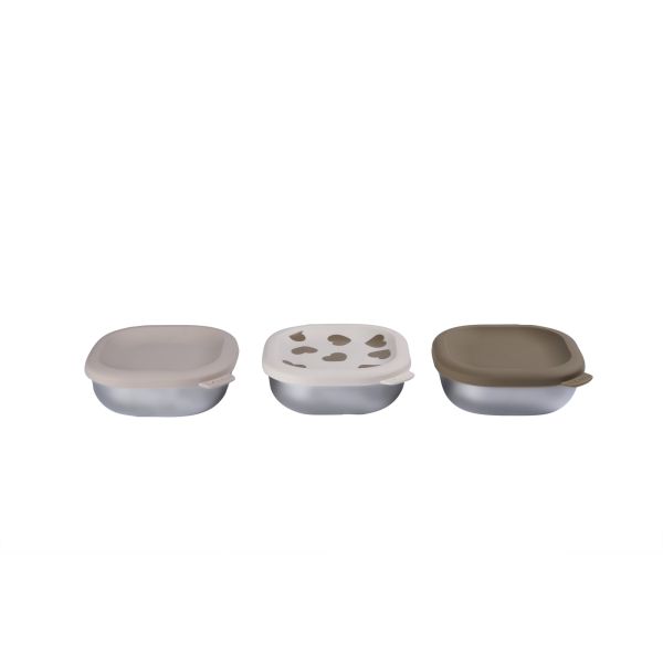 Lot de 3 boîtes repas bébé en inox 250 ml BigLove