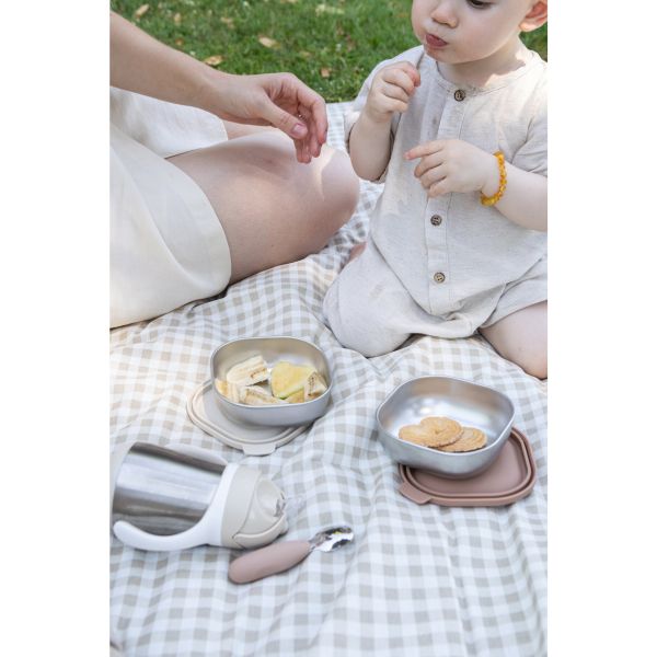 Lot de 3 boîtes repas bébé en inox 250 ml Natural