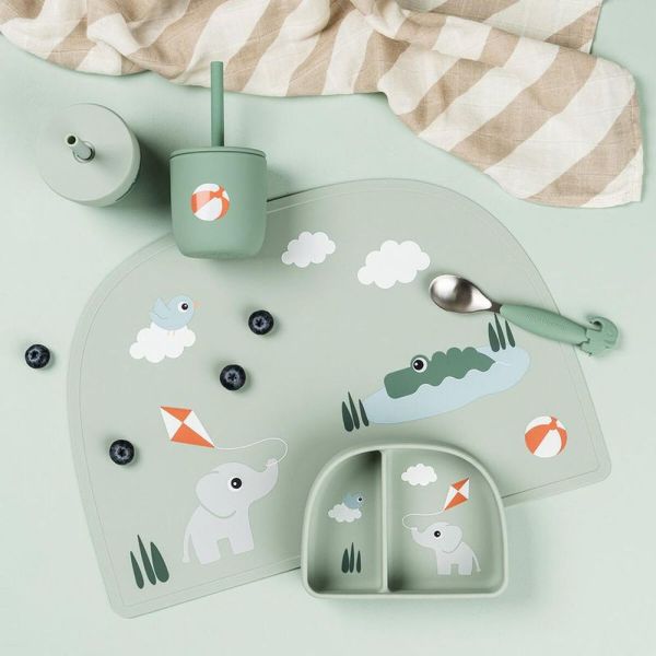 Bol à compartiments Stick & Stay Playground Vert