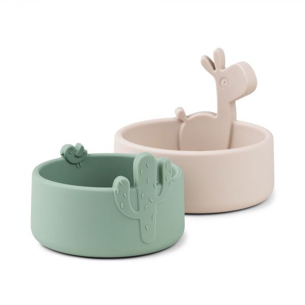 Lot de 3 couverts bébé easy-grip Done By Deer moutarde