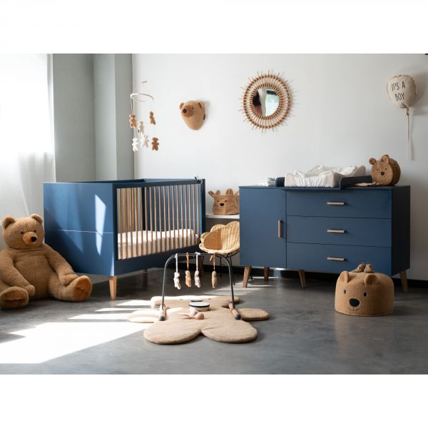 Commode Bold blue bleu avec plan à langer