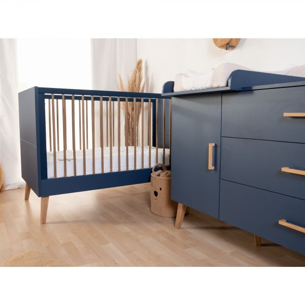 Commode Bold blue bleu avec plan à langer