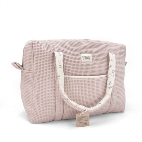 Sac de maternité Camila Waffle Rose