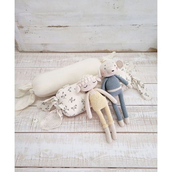 Coussin Bonbon Olive bloom
