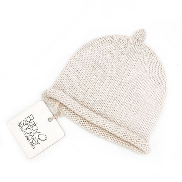 Bonnet en laine bébé Coloris Ivoire - Taille 0 à 1 mois