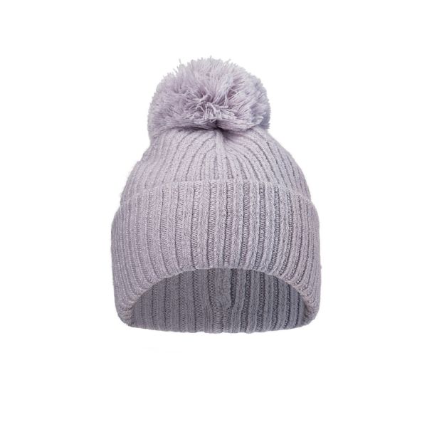 Bonnet bébé d'hiver en laine avec pompon 0-6 mois Lavender Love