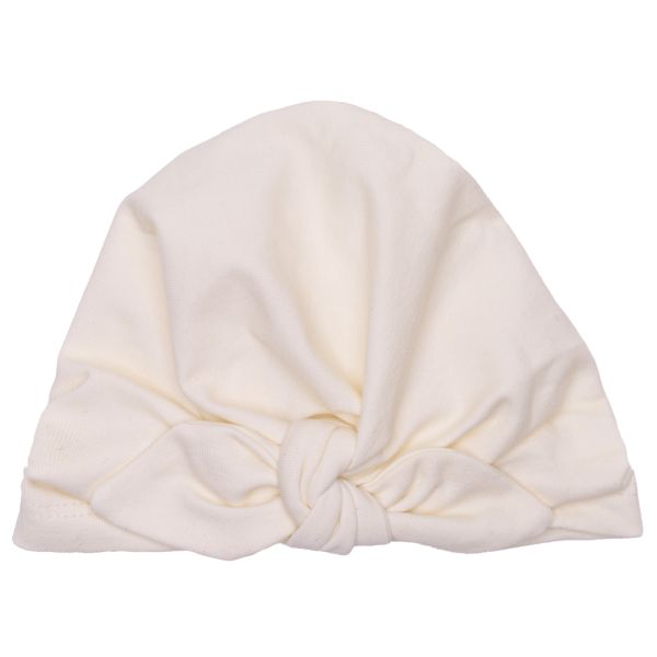 Bonnet naissance forme turban - Ivoire