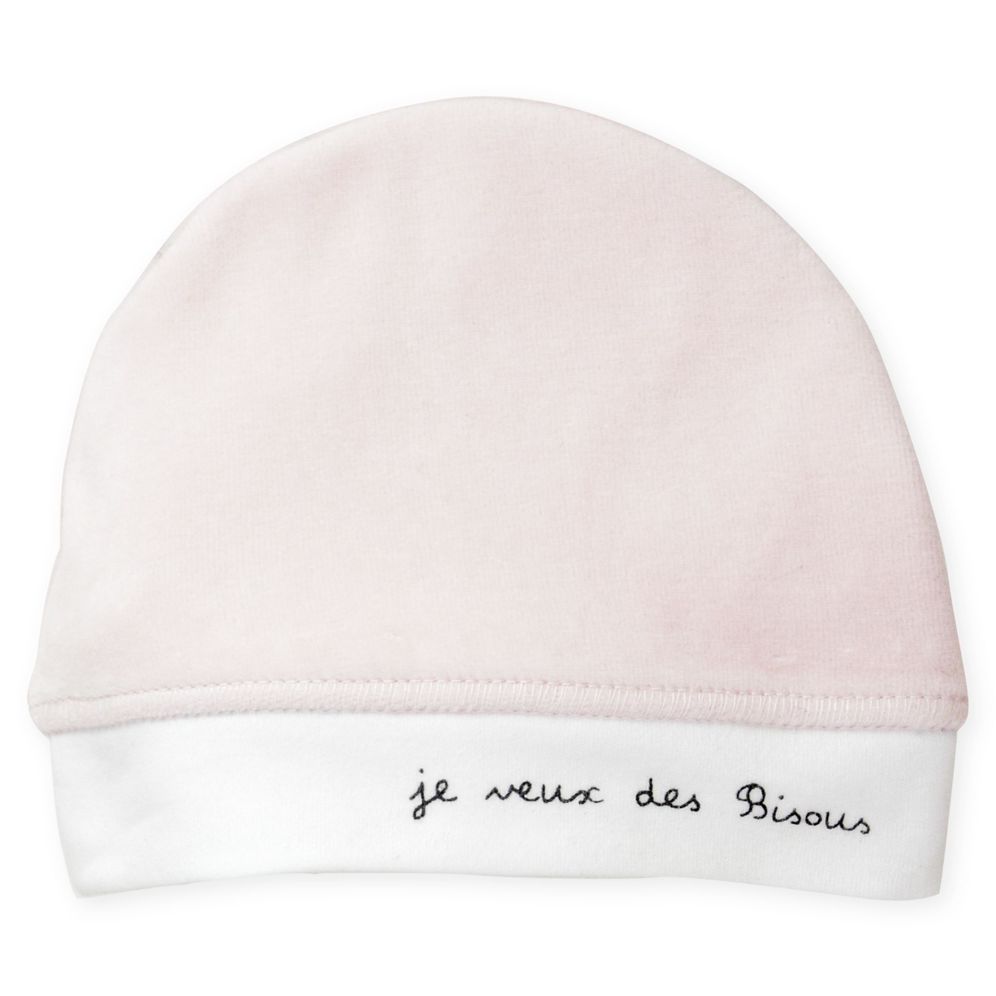 Trois Kilos Sept Bonnet Naissance Bisous Rose Made In Bebe