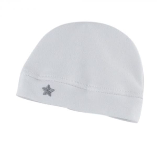 Bonnet naissance coton blanc