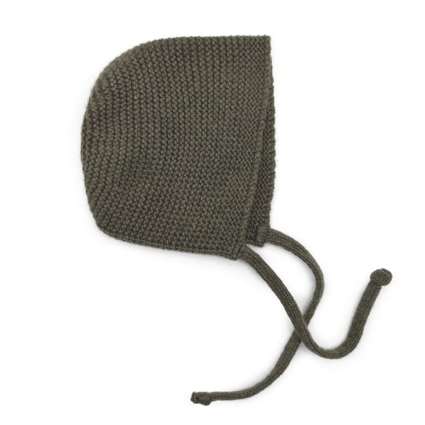 Bonnet en laine tricot bébé Coloris Musk - Taille 1 à 3 mois