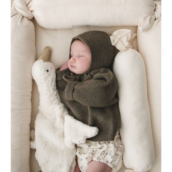 Bonnet en laine tricot bébé Coloris Musk - Taille 1 à 3 mois