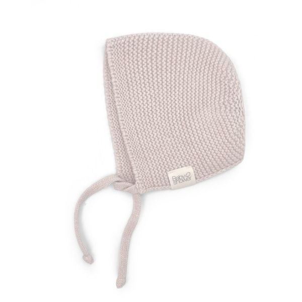 Bonnet en laine tricot bébé Coloris Nude - Taille 1 à 3 mois