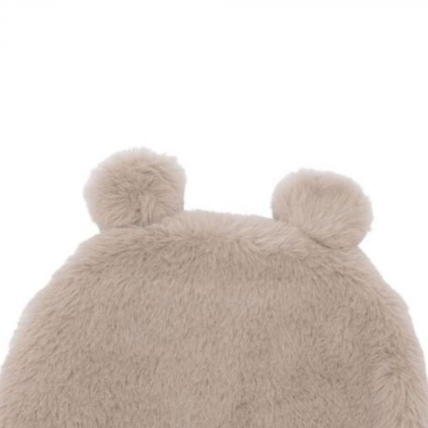 Bonnet Ours en fausse fourrure angora - beige 0/6 mois