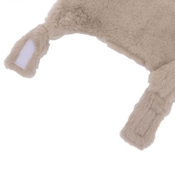 Bonnet Ours en fausse fourrure angora - beige 0/6 mois