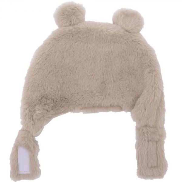 Bonnet Ours en fausse fourrure angora - beige 6/12 mois