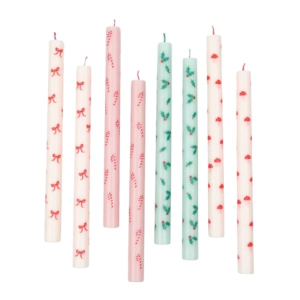 Lot de 8 bougies de table Noël