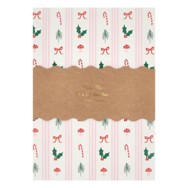 Lot de 8 bougies de table Noël