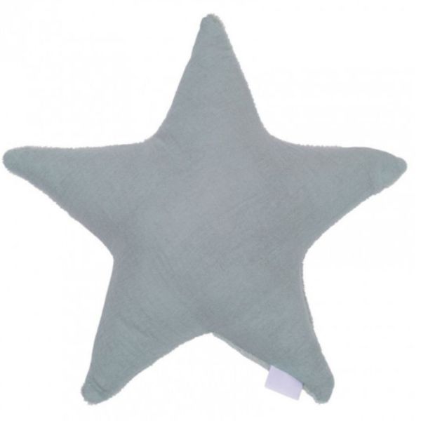 Bouillotte étoile en bambou/gaze de coton Vert de gris