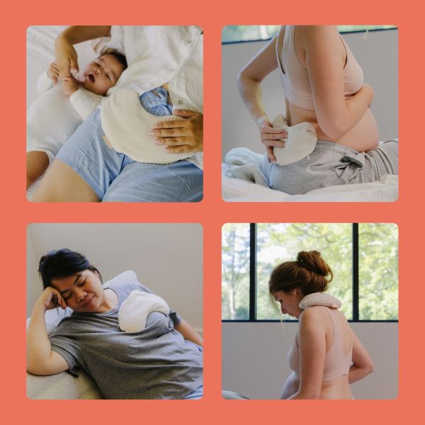 Bouillotte sèche maternité Snoogy Mom Corduroy Sand