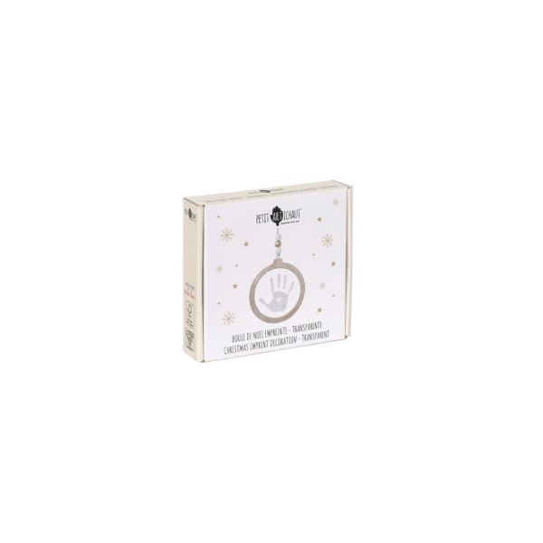 Boule de Noël empreinte transparente
