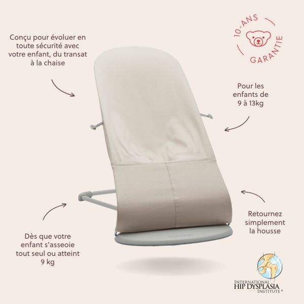 Transat bébé Bliss Jersey 3D Beige clair