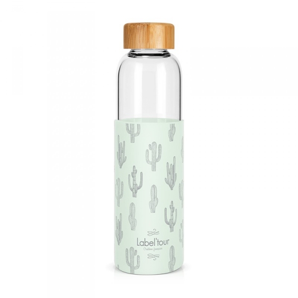 Bouteille en verre 550ml Cactus