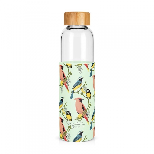 Bouteille en verre 550ml Oiseaux