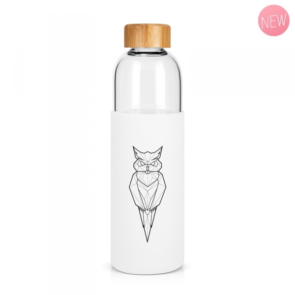 Bouteille en verre 750ml Hibou