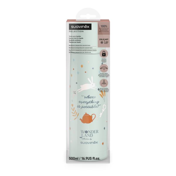 Bouteille isotherme Wonderland 500 ml Bleu