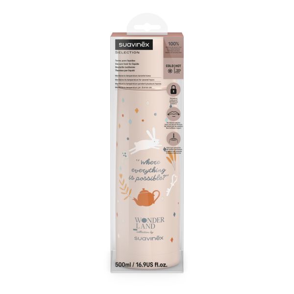 Bouteille isotherme Wonderland 500 ml Rose