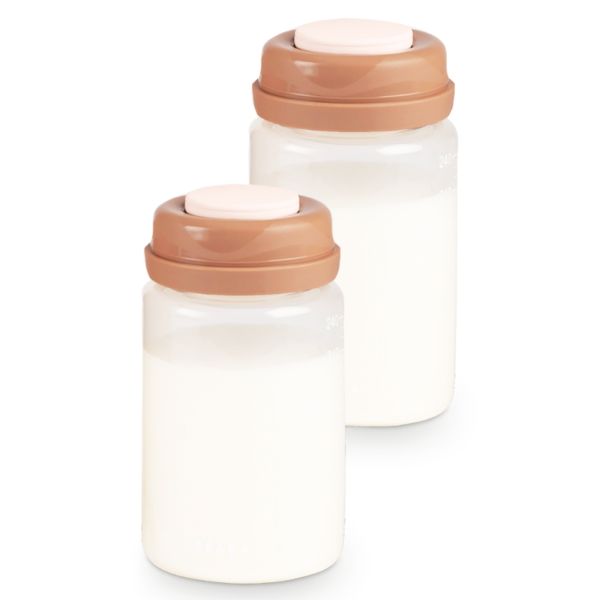 Lot de 2 bouteilles de conservation pour lait maternel 240 ml