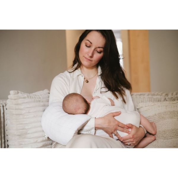 Brassard d'allaitement Jersey gris / beige