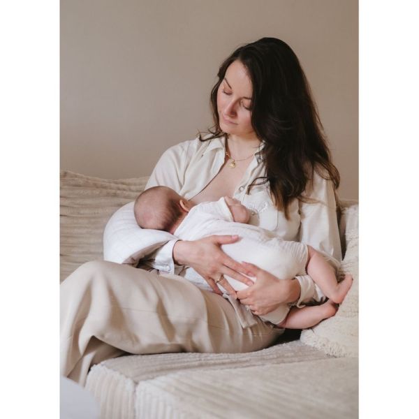 Brassard d'allaitement Jersey gris / beige