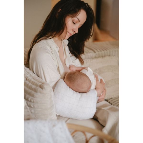 Brassard d'allaitement Jersey gris / beige