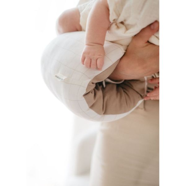 Brassard d'allaitement Jersey gris / beige