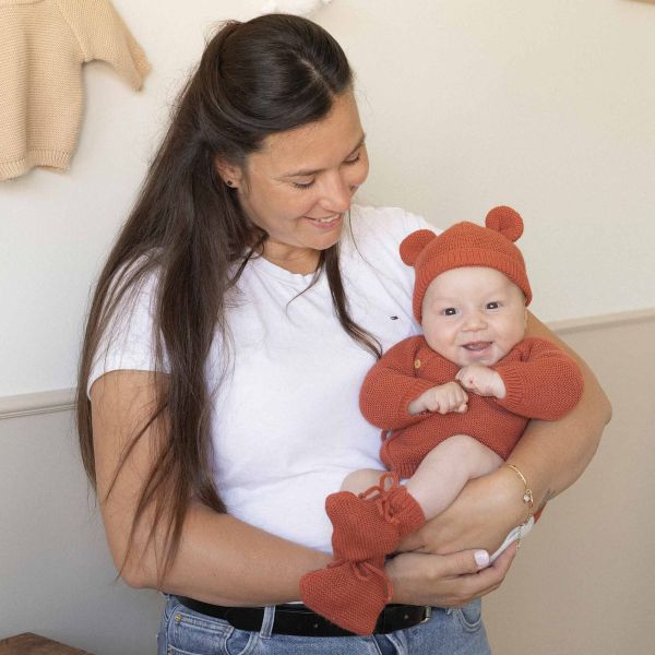 Brassière bébé naissance Terracota